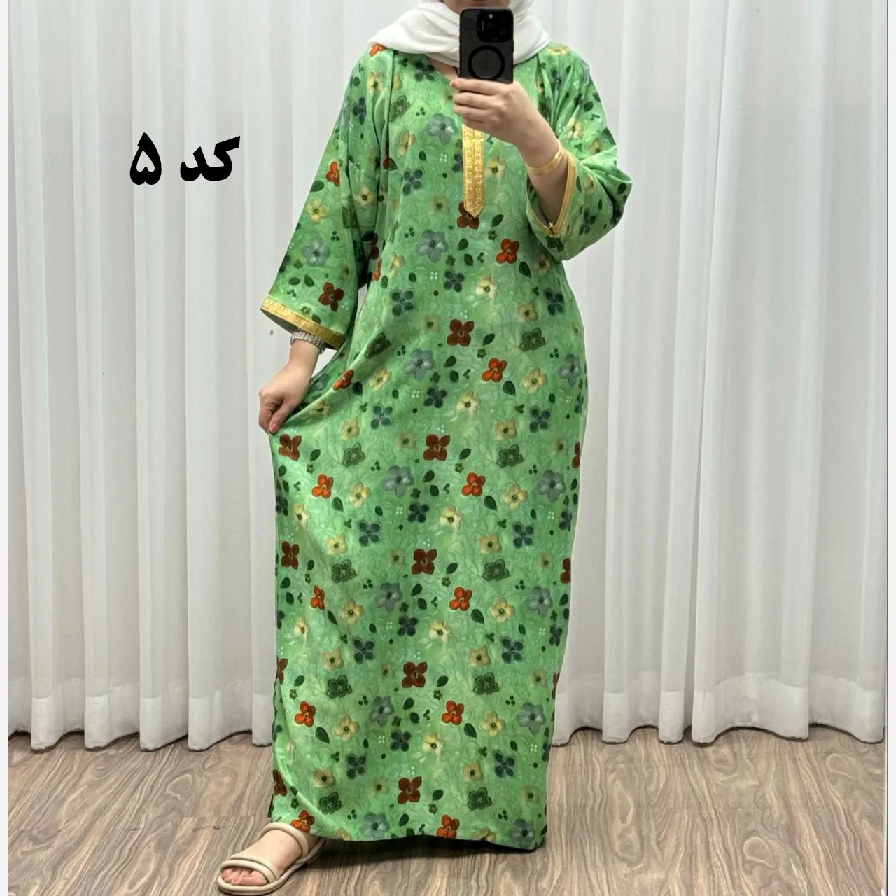 پیراهن نخی سه بعدی طلاکوب فلور بوگاتی فری سایز تا 52 زنانه کمربنددار چهارفصل شیک