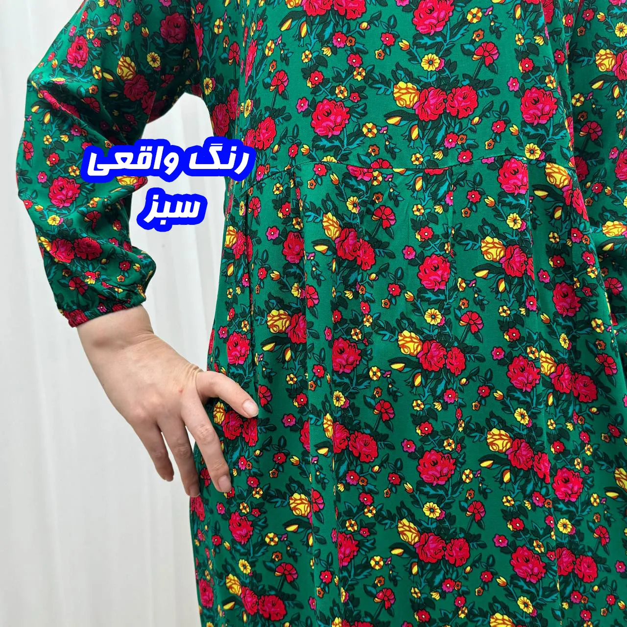 پیراهن نخی ترکمنستان گلریز چین دار فری سایز تا 48 تنخور شیک و راحت چهارفصل کمربند دار