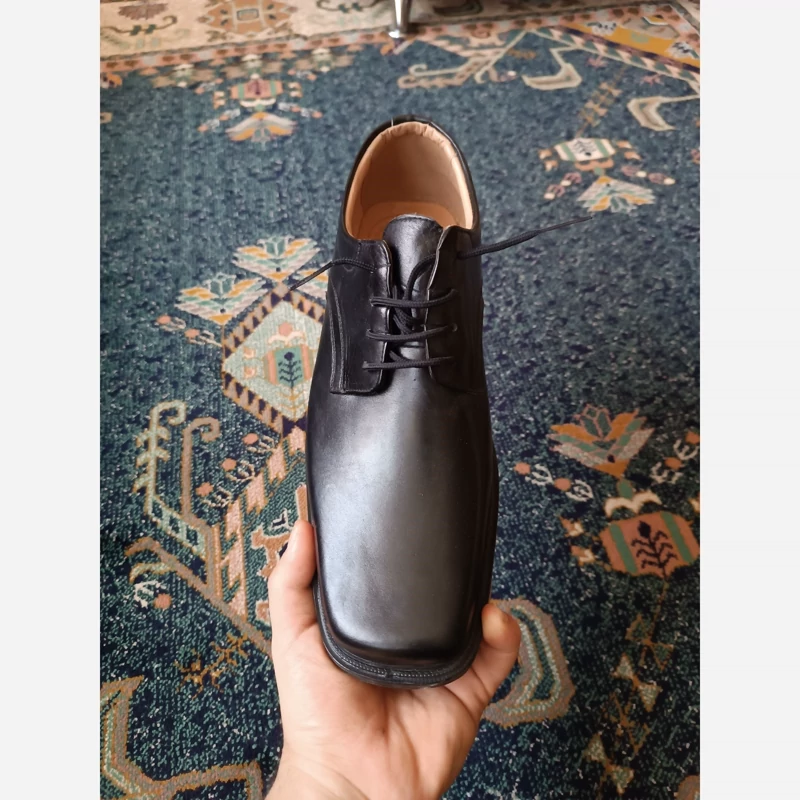 کفش چرم مردانه طبیعی پسرانه نیم بوت کلاسیک