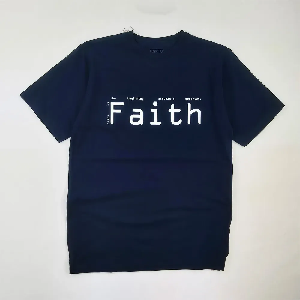 تیشرت مردانه یقه گرد پنبهای مدل FAITH کد 10261