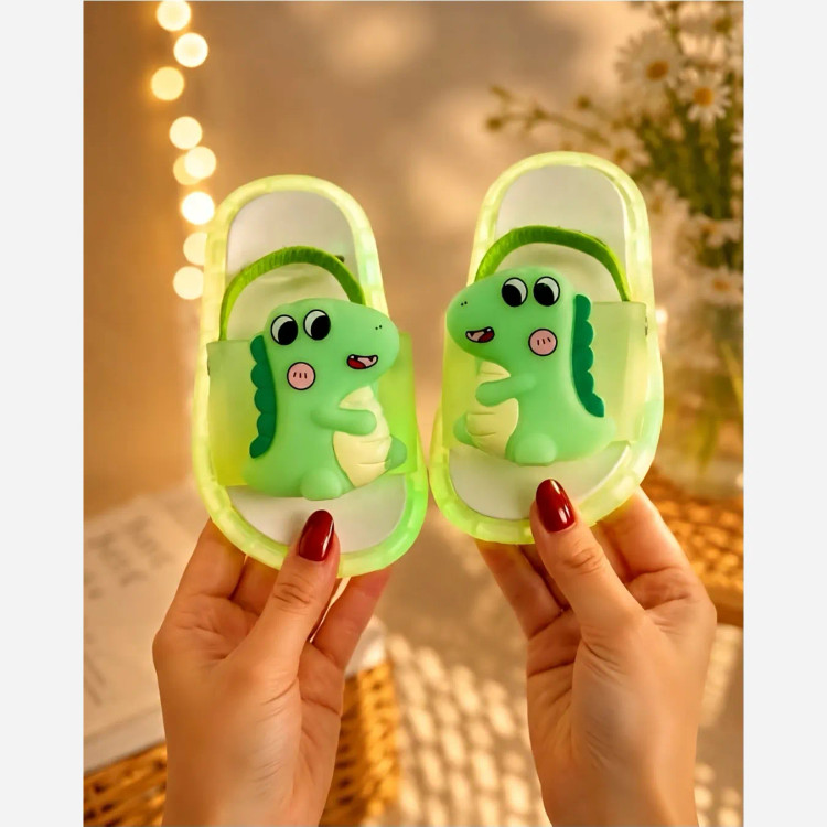 دمپایی عروسکی چراغدار سوتین دار طرح دار دخترانه سایز 22 تا 29
